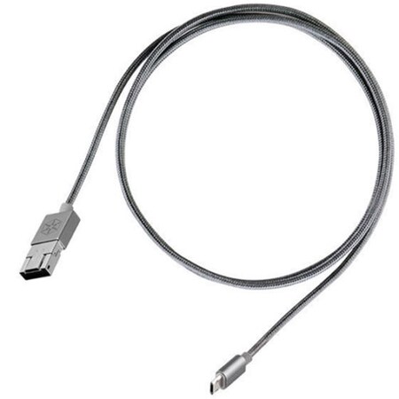 Silverstone 2 in. Micro-USB Combo USB-A to Micro-B Cable - 1m - Charcoal CPU02C